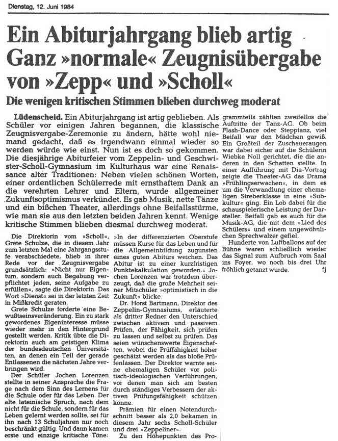 Bericht vom Abiball